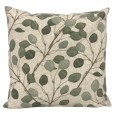 Poszewka dekoracyjna 45x45 liście lniana struktura zamek zip do prania