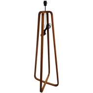 Lampa podłogowa drewniana dębowa 140 cm bez klosza boho skandynawska E27