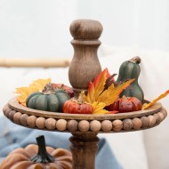 Zielone figurki dynie dekoracyjne, wodoodporne, komplet 2 szt. 5x8 cm i 6x4 cm