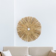 Dekoracja ścienna z trawy morskiej 70 cm – boho ozdoba z naturalnych materiałów