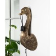 Kinkiet ścienny łabędź złoty mat 59 cm – lampa dekoracyjna