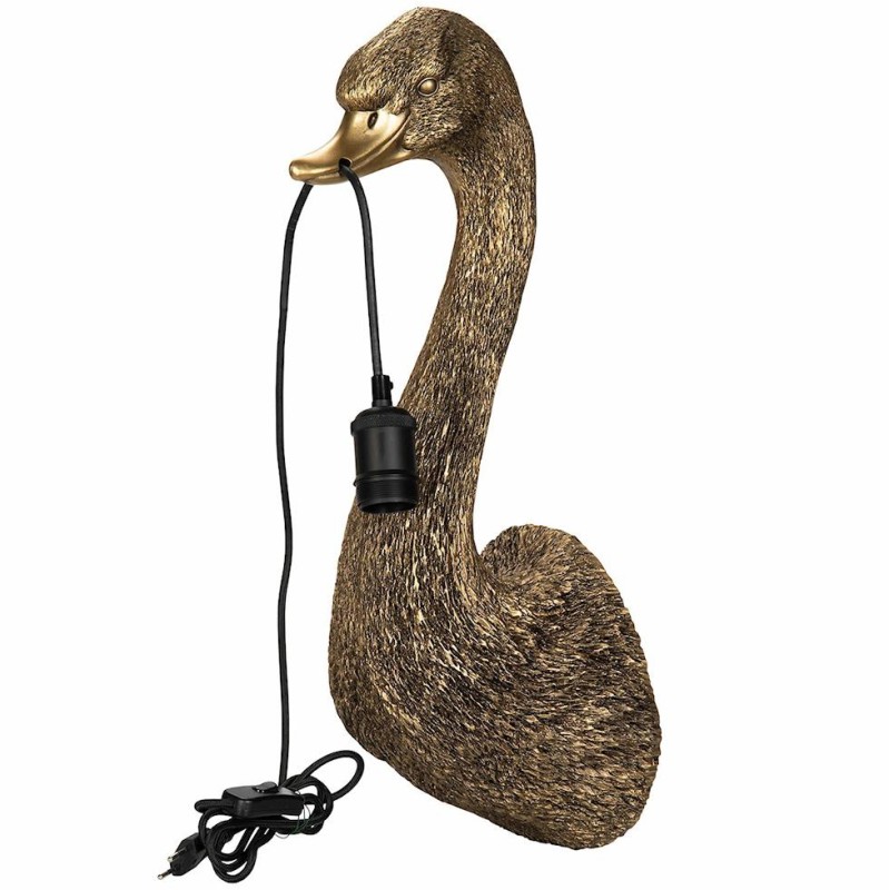 Kinkiet ścienny łabędź złoty mat 59 cm – lampa dekoracyjna