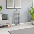 Regał metalowy z 3 koszami 135 cm – loftowy dodatek do wnętrz i ogrodu
