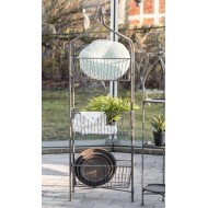 Regał metalowy z 3 koszami 135 cm – loftowy dodatek do wnętrz i ogrodu