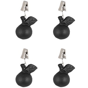 Obciążniki żeliwne jabłka czarne mat – komplet 4 sztuki