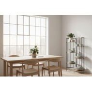 Regał metalowy składany 6 półek czarno-złoty