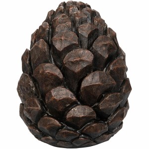 Figurka szyszka dekoracyjna brązowa duża 35 cm