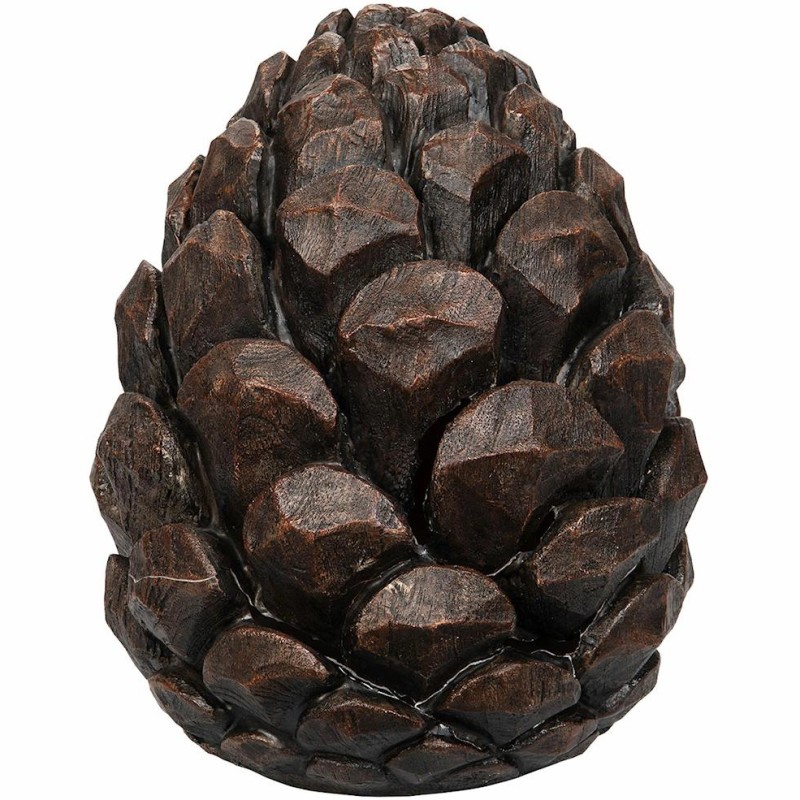 Figurka szyszka dekoracyjna brązowa duża 35 cm