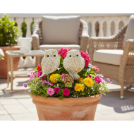 Ozdoby do doniczek sowy na patyku komplet 2 szt. wodoodporne