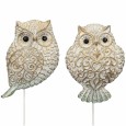 Ozdoby do doniczek sowy na patyku komplet 2 szt. wodoodporne