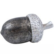 Figurka żołądź dekoracyjna srebrna 13 cm jesień i Boże Narodzenie