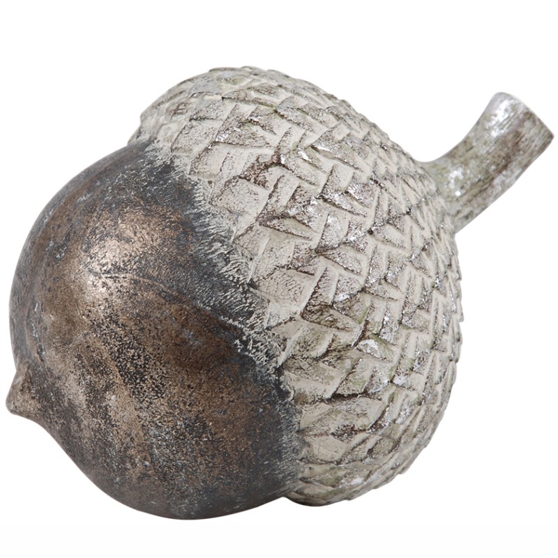 Figurka żołądź dekoracyjna srebrna 10 cm jesień i Boże Narodzenie