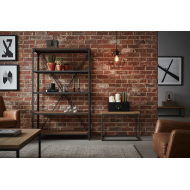 Drewniane pudełko organizer czarne z 3 przegrodami 26x24x12 cm