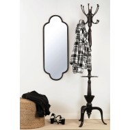 Lustro metalowe czarne loft w wyjątkowym kształcie 110x45 cm