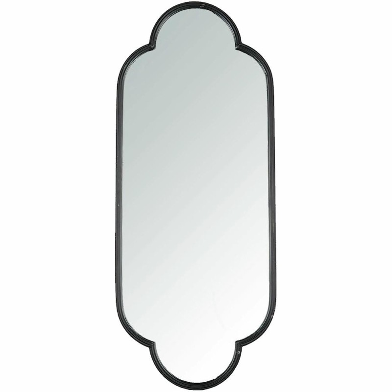 Lustro metalowe czarne loft w wyjątkowym kształcie 110x45 cm