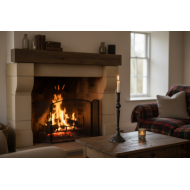 Świecznik kandelabr metalowy na jedną świecę postarzane srebro 33 cm