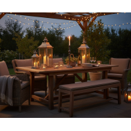 Świecznik kandelabr metalowy na jedną świecę postarzane srebro 38 cm