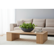 Doniczka gondola szara 39 cm z imitacją marmuru – z recyklingu