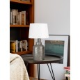 Lampa stołowa szara ceramiczna bez klosza 42 cm E27
