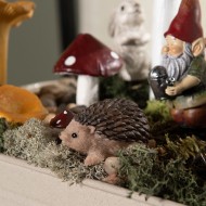 Ozdoba do doniczki jeże dekoracyjne na patyku zestaw 2 szt.