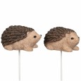 Ozdoba do doniczki jeże dekoracyjne na patyku zestaw 2 szt.
