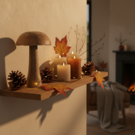 Drewniana Figurka Grzyba - Wspaniały Dodatek w Stylu Boho i Skandynawskim