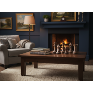 Dekoracyjne figurki szachowe imitacja drewna zestaw 6 szt.