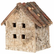 Figurka drewniana domek naturalny 16 cm