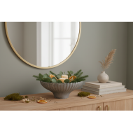 Misa ogrodowa szara 25 cm z recyklingu doniczka dekoracja