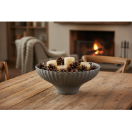 Misa ogrodowa szara 25 cm z recyklingu doniczka dekoracja