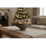 Misa ogrodowa szara 25 cm z recyklingu doniczka dekoracja