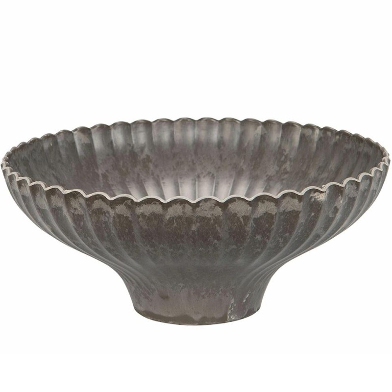 Misa ogrodowa szara 25 cm z recyklingu doniczka dekoracja