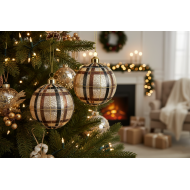 Bombki Złote 10cm Zestaw 2 szt. | Duże Ozdoby Skandi.pl