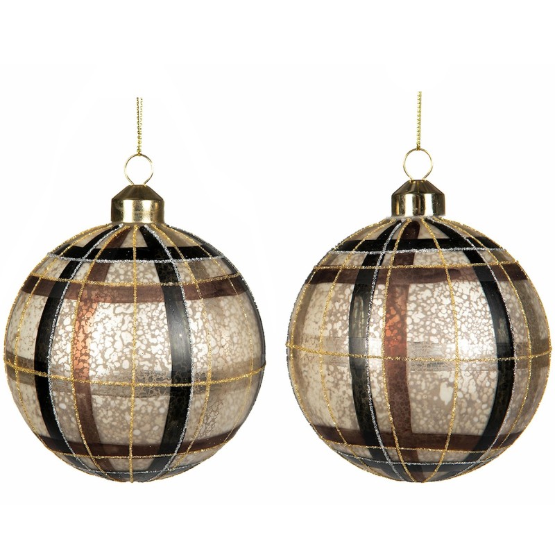 Bombki Złote 10cm Zestaw 2 szt. | Duże Ozdoby Skandi.pl
