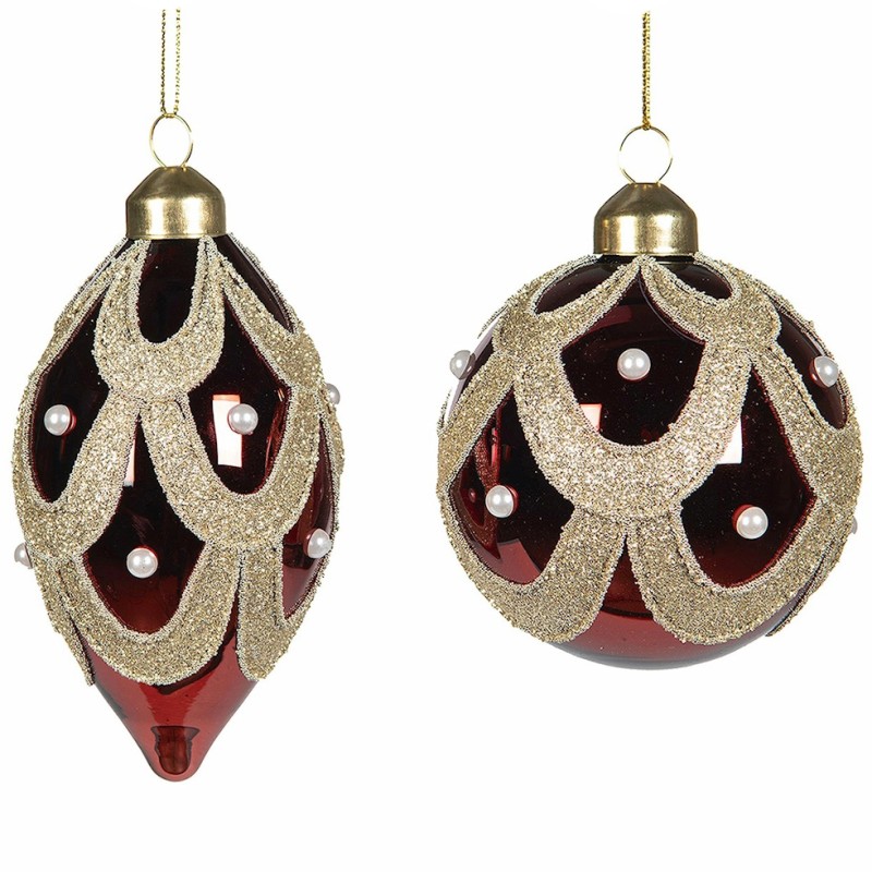 Bombki Duże z Cekinami Zestaw 2 szt. | Dekoracje Skandi.pl