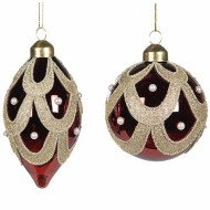 Bombki Duże z Cekinami Zestaw 2 szt. | Dekoracje Skandi.pl