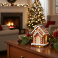 Figurka domek z piernika LED świąteczna bożonarodzeniowa