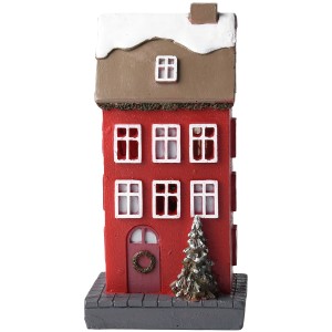 Figurka domek skandynawski LED świąteczna dekoracja bożonarodzeniowa