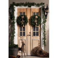 Wianek świąteczny sztuczny świerk 66 cm dekoracja na drzwi lub stół