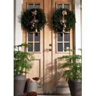 Wianek świąteczny sztuczny świerk 66 cm dekoracja na drzwi lub stół