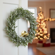 Wianek świąteczny oszroniony 30 cm dekoracja na drzwi, ścianę i stół
