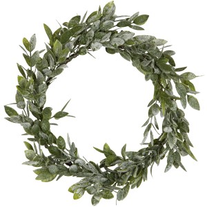 Wianek świąteczny oszroniony 30 cm dekoracja na drzwi, ścianę i stół
