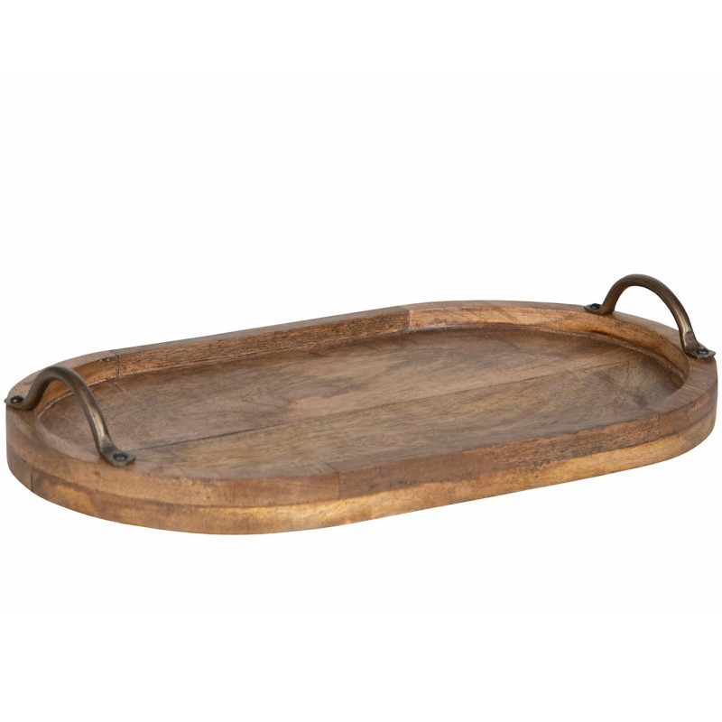 Taca drewniana mango z uchwytami 40x25 cm styl loft i boho