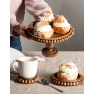 Patera drewniana z drewna mango 30 cm handmade – naturalny kolor