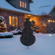 Metalowy bałwan ozdoba ogrodowa do wbicia szary loft 120 cm