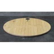 DESKA DO KROJENIA okrągła DREWNIANA brązowa duża