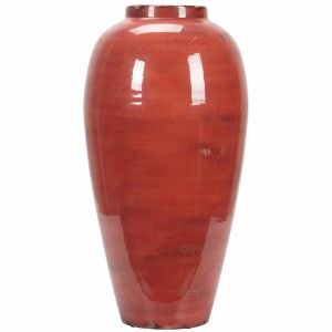 Czerwony metalowy wazon dekoracyjny 59 cm – elegancki akcent do wnętrz