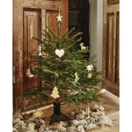 Stojak metalowy do małej choinki zielony składany