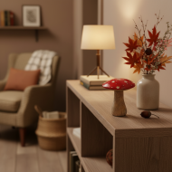 Figurka drewniana grzybek muchomor czerwony 6 cm