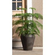 Doniczki metalowe loft komplet 2 szt. szare duże